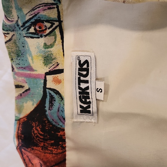 Art Deco Vintage 90s Picasso Jacket Bright Womens Fits Small Medium - Picture 8 of 11